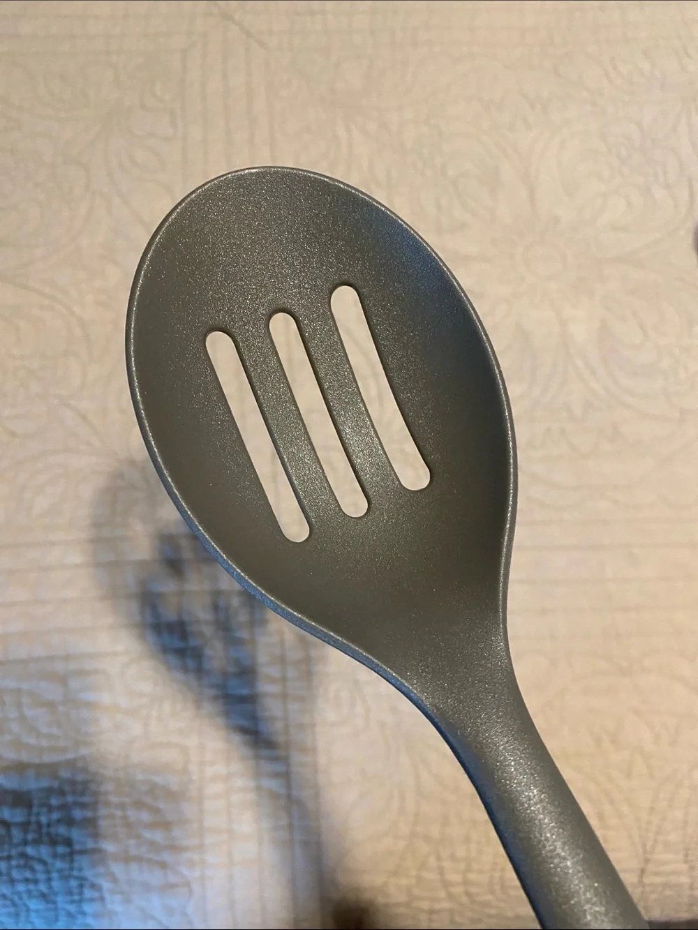Sunbeam Dark Gray Slotted Serving Spoon